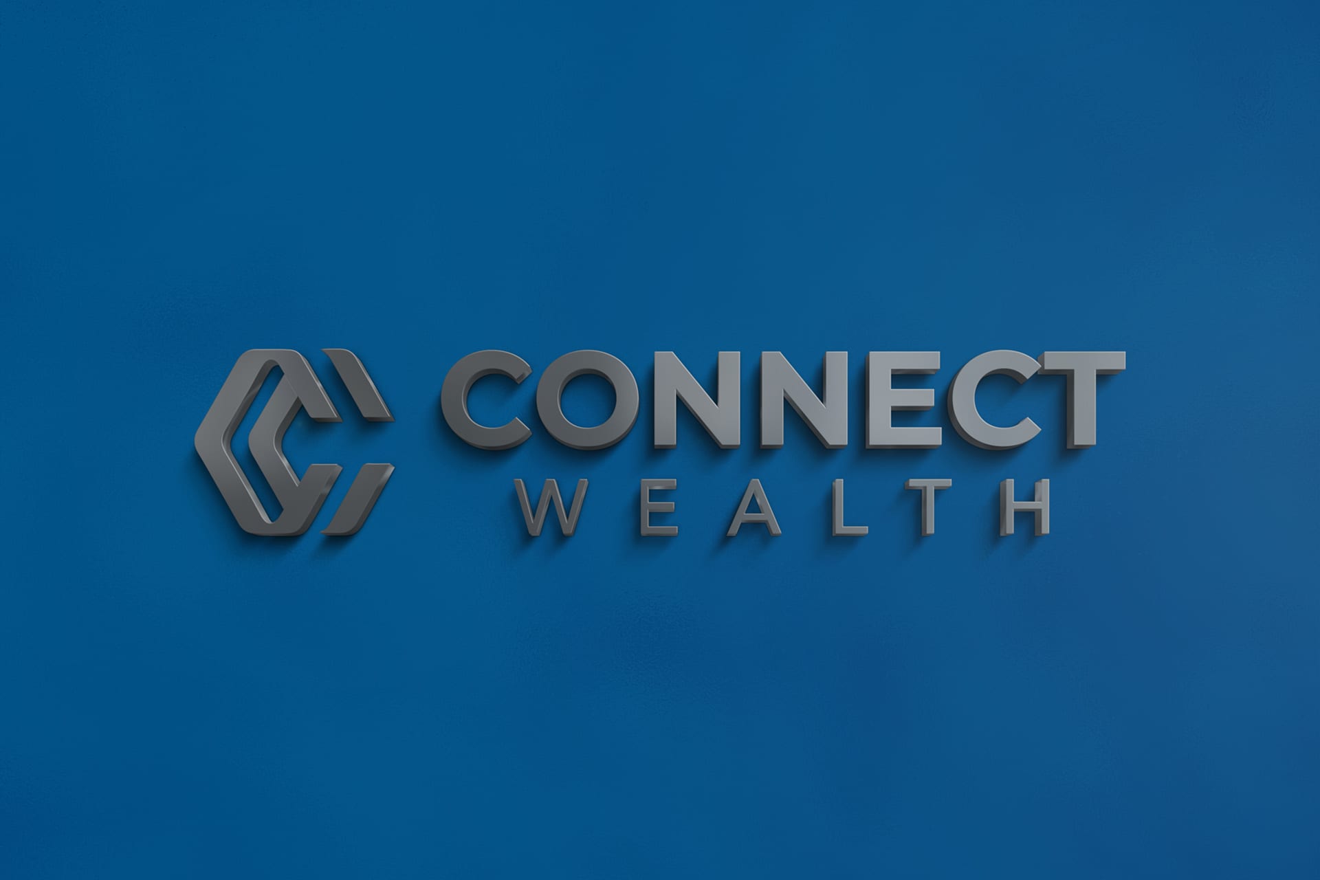 3D Logo Mockup-Connect Wealth_entrance