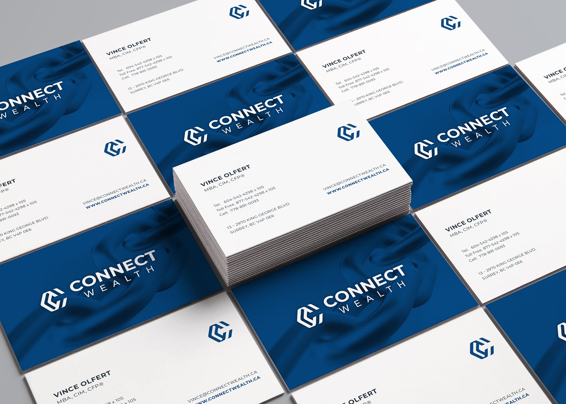 Perspective Business Cards Connect Wealth